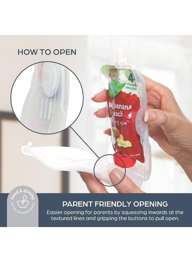 دريم بيبي Dreambaby Pouch Pal Self Feeding Baby Food Pouch Holder - No Squeeze, No Spill, No Mess Reusable Container for Baby Led Weaning - 2 Pack - Image 3