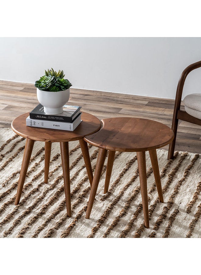 Luana Centre Nest of 2 Tables Walnut