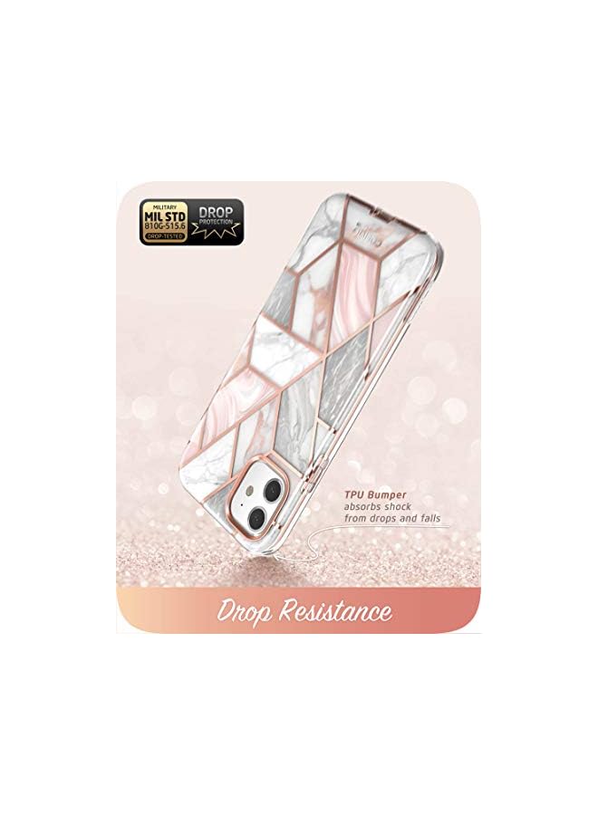 I-blason حافظة Cosmo Series لهاتف iPhone 11 (إصدار 2019)، حافظة حماية كاملة الجسم رفيعة وأنيقة مع واقي شاشة مدمج، رخامي، 6.1 بوصة - Image 3