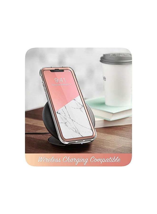 I-blason حافظة Cosmo Series لهاتف iPhone 11 (إصدار 2019)، حافظة حماية كاملة الجسم رفيعة وأنيقة مع واقي شاشة مدمج، رخامي، 6.1 بوصة - Image 4
