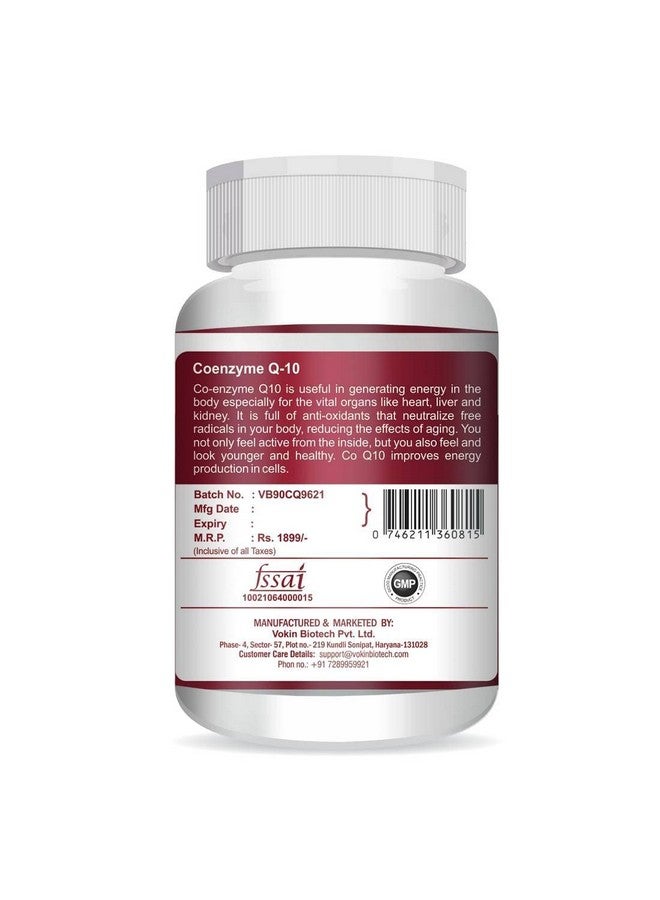 Vokin Biotech Natural Coenzyme Q-10 Extract for Heart Health and Energy Metabolism, 250mg (90+30) Tablets) - Image 2