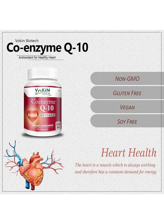 Vokin Biotech Natural Coenzyme Q-10 Extract for Heart Health and Energy Metabolism, 250mg (90+30) Tablets) - Image 4