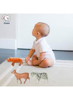 Storio Storio 31pcs Animal Figure Toy Set | Includes Farm and Jungle Animal Playsets with an Artificial Tree and Fencing | Ideal for Birthday and Return Gifts | Educational Toyset for Kids Ages 3 and Up  - Image 5