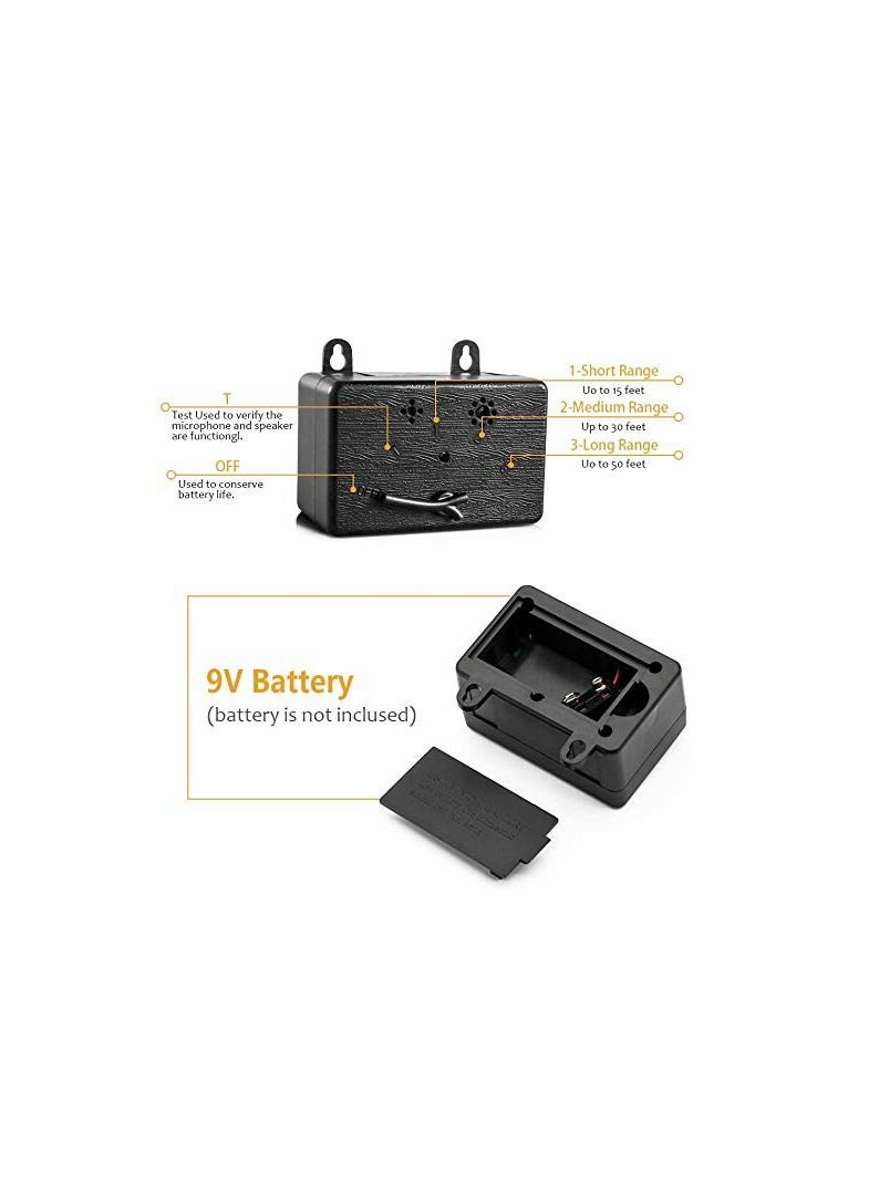 كاست ويف جهاز التحكم في موانع النباح الصوتية ، رادع لحاء الكلاب بالموجات فوق الصوتية من ، نطاق طارد سونيك صغير 50 قدم ، كاتم صوت بالموجات فوق الصوتية ، جهاز تحكم في تدريب اللحاء ، أمان للكلاب - Image 2