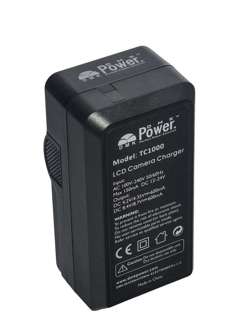 DMK Power شاحن بطارية DMK POWER TC1000 LCD متوافق مع Kodak KLIC-5001 K7005 Panasonic CGA-S004E Fujifilm NP-40 Samsung SLB-0737 SLB-0837 Sanyo NP-40 D-Li8 Benq Dli-102 Minolta NP-1 و DE-992 BC-40 SBC-L5 - Image 2