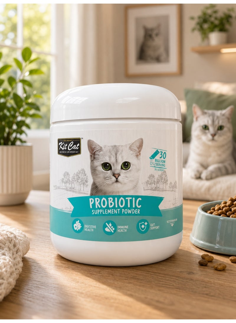 Probiotic Supplement Powder for Cats Professional Super Premium Formula Designed for Digestive Support Diarrhea Relief and Immunity Support with 30 Individual Sachets.