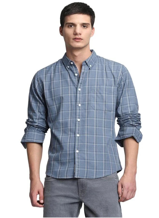 دينيس لينغو Checked Long Sleeves Casual Shirt by Styli