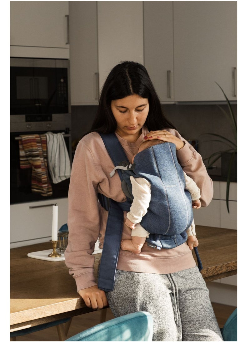 BABYBJORN - Baby 3D Jersey Carrier Mini Dove Blue - Image 1