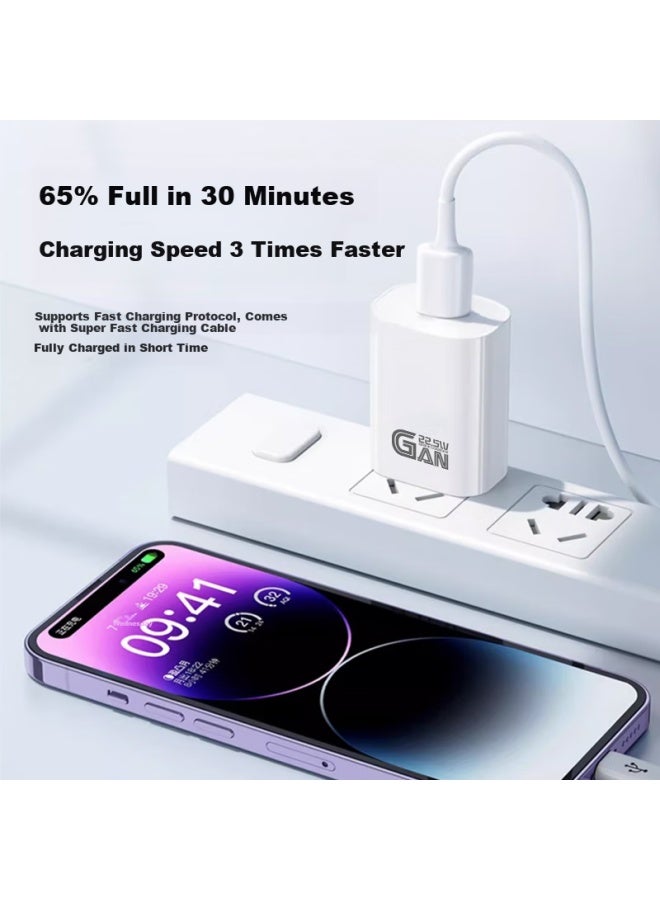 Zitai 22.5W Super Fast Charging Data Cable Set For Huawei Charger Head Universal Honor Xiaomi 22.5W+1M Three-In-One Fast Charging Cable Blue - Image 5