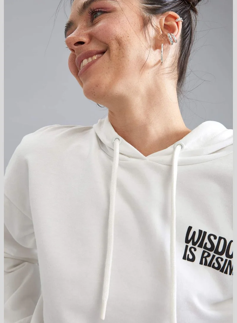 DeFacto Woman Regular Fit Hooded Sweat Shirt