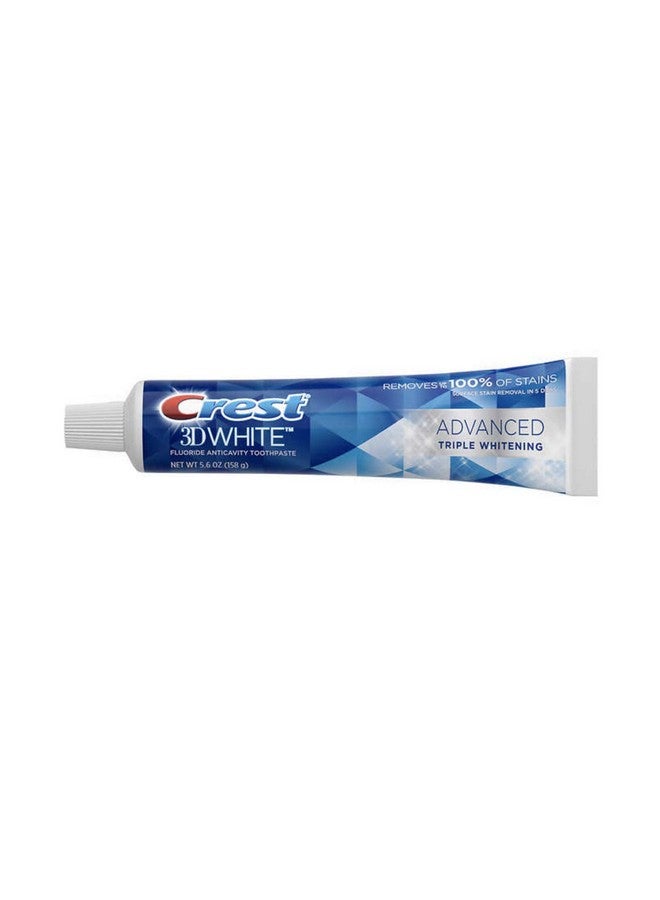 Crest 3D White Advance Whitening Flavoride Anticavity Toothpaste 5 Pack 5.6 Oz Net Wt 28 Oz - Image 1