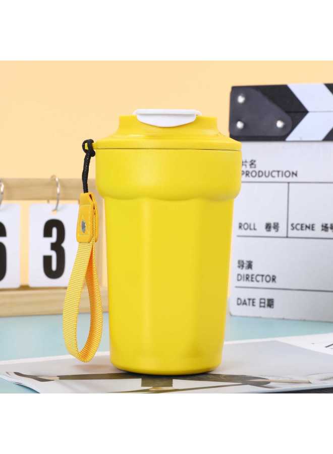 High-looking 316 Stainless Steel Coffee Cup Male And Female Student Couple Gift Water Cup Octagonal Rhombus Vacuum Cup