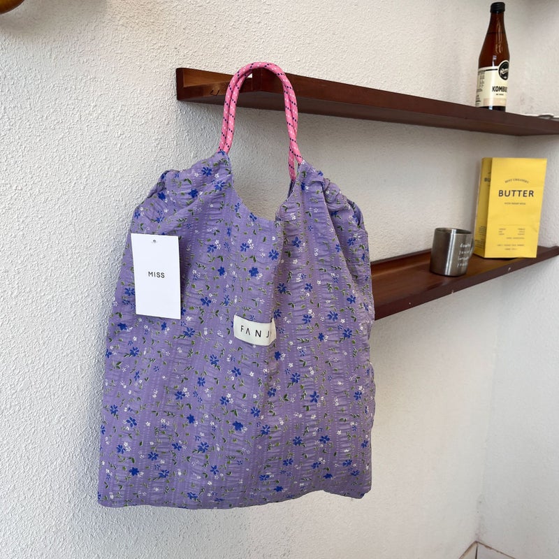 Floral Crossing Handbag Niche Design Fashionable All-Match Large Capacity Korean Style Ins Style Daily Portable Tote - Image 5