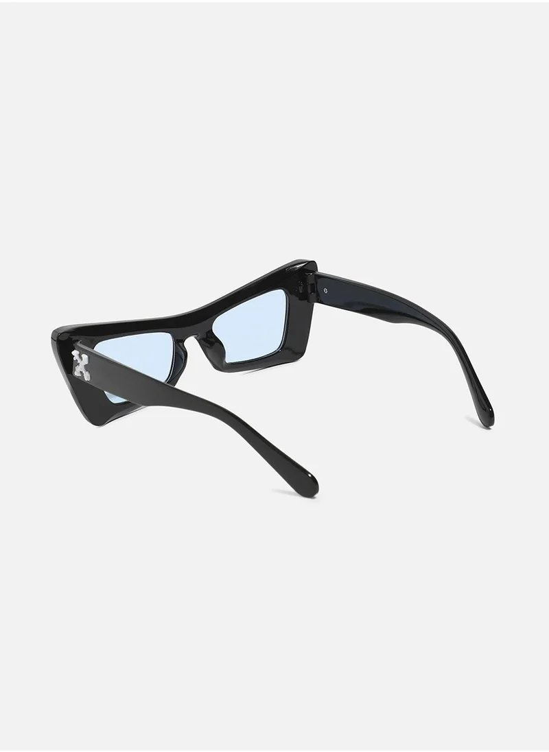 صوص هاوت Solid Cateye Sunglasses - Black