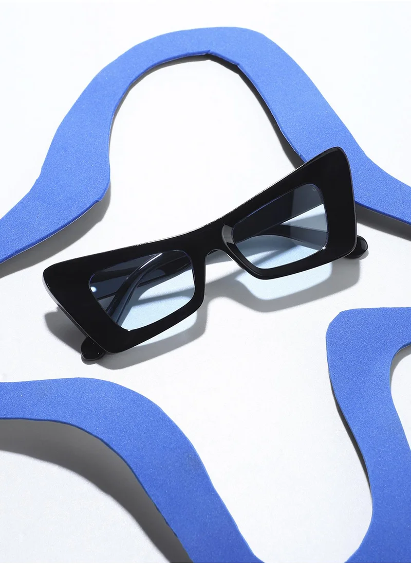 صوص هاوت Solid Cateye Sunglasses - Black
