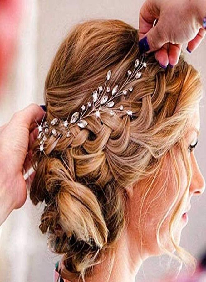 Zoestar Crystal Wedding Hair Vine Bride Hair Piece Bridal Headpieces Wedding Hair Accessories For Women And Girls - Image 1