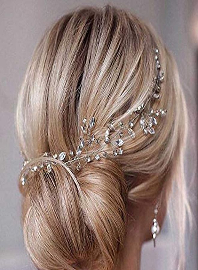 Zoestar Crystal Wedding Hair Vine Bride Hair Piece Bridal Headpieces Wedding Hair Accessories For Women And Girls - Image 4