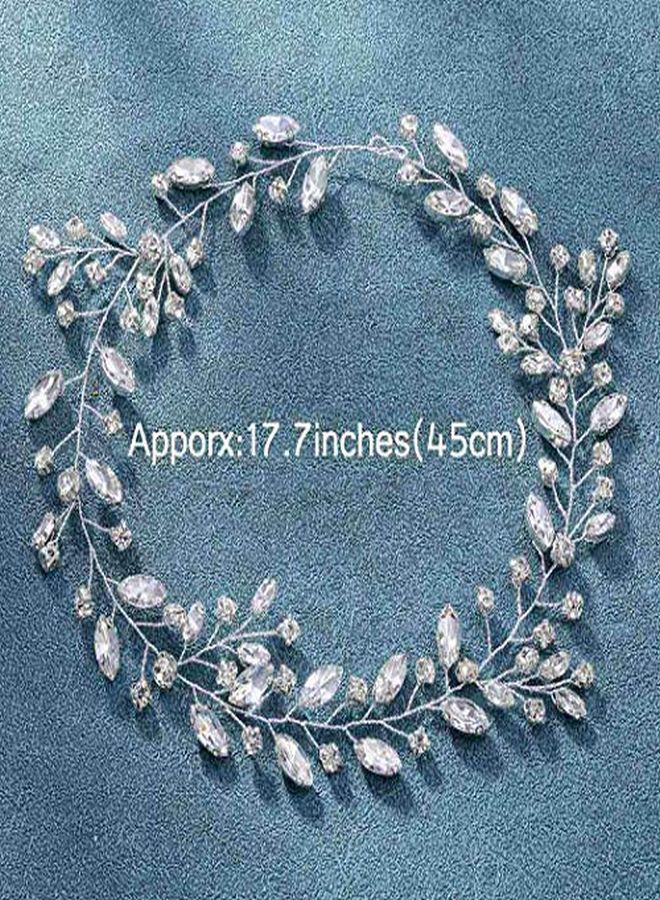 Zoestar Crystal Wedding Hair Vine Bride Hair Piece Bridal Headpieces Wedding Hair Accessories For Women And Girls - Image 3