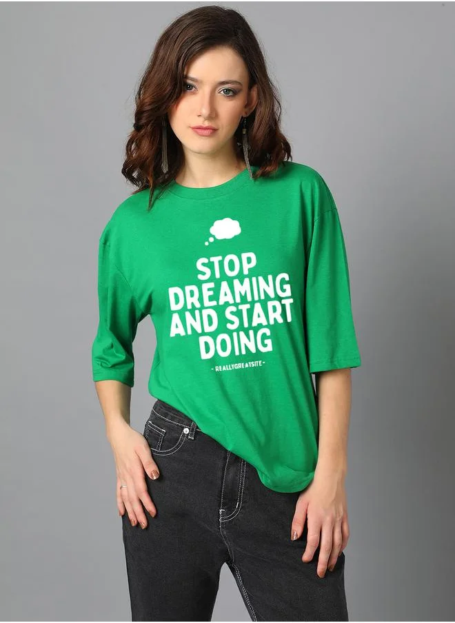 Kotty Slogan Print Short Sleeve Oversized T-Shirt