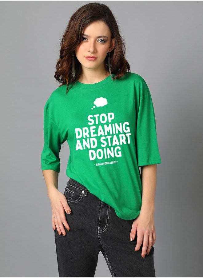 Kotty Slogan Print Short Sleeve Oversized T-Shirt by Styli  - Image 1