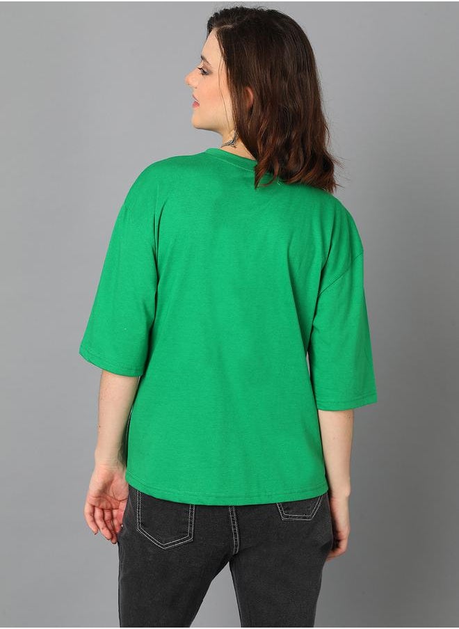 Kotty Slogan Print Short Sleeve Oversized T-Shirt by Styli  - Image 5