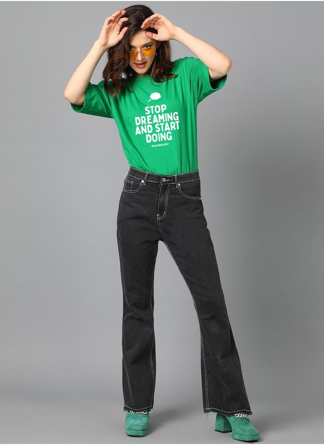 Kotty Slogan Print Short Sleeve Oversized T-Shirt by Styli  - Image 2