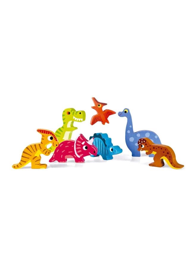 جانود لعبة ألغاز خشبية كبيرة لديناصورات مكونة من 7 قطع طراز J07054. - Image 2