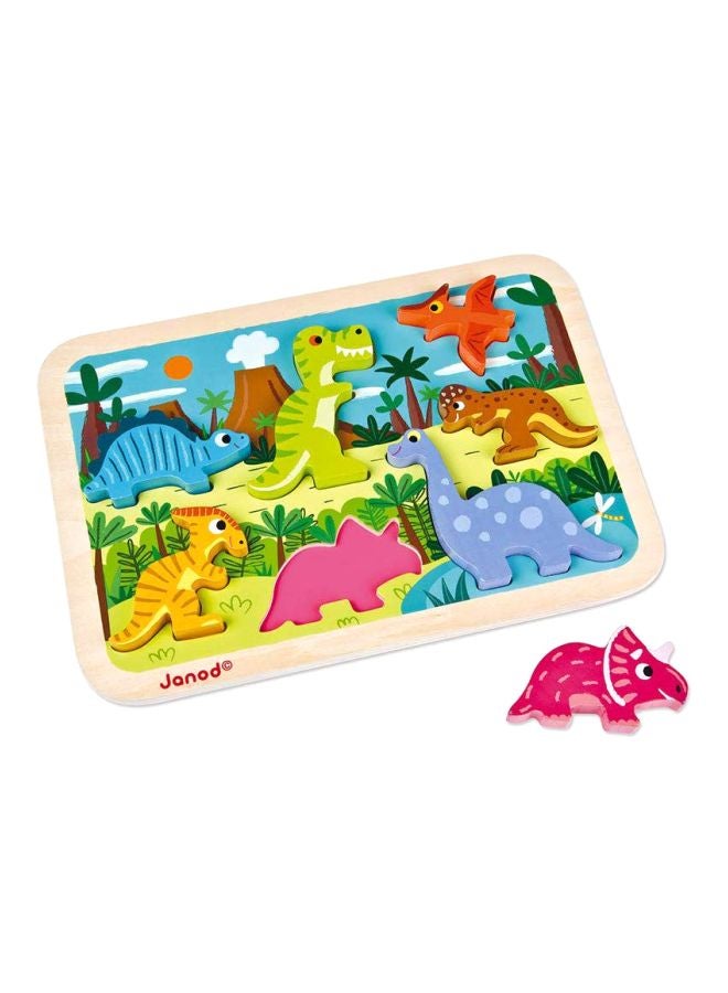 جانود لعبة ألغاز خشبية كبيرة لديناصورات مكونة من 7 قطع طراز J07054. - Image 3