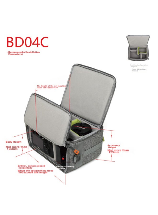Saiteng Saiten Bd04c Dslr حقيبة كاميرا، حقيبة داخلية للكاميرا، هيكل مزدوج المقصورات مقاوم للضغط وسهل الفتح، قشرة صلبة، حقيبة داخلية للكاميرا - Image 4