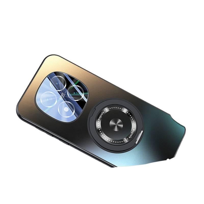 BB غطاء MagSafe بMetal لـ Redmi Note 15 مع حامل قائم ومغناطيس قوي مع ملمس غير لامع مع لون مزجج باللون رمادي مغناطيسي بوظيفة حامل باللون الأحمر باللون الرمادي - Image 5