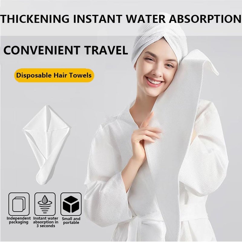 Goodern Disposable Hair Towels - 5 PCS Super Absorbent Hair Drying Towels for Travel and Salon Use - Image 2
