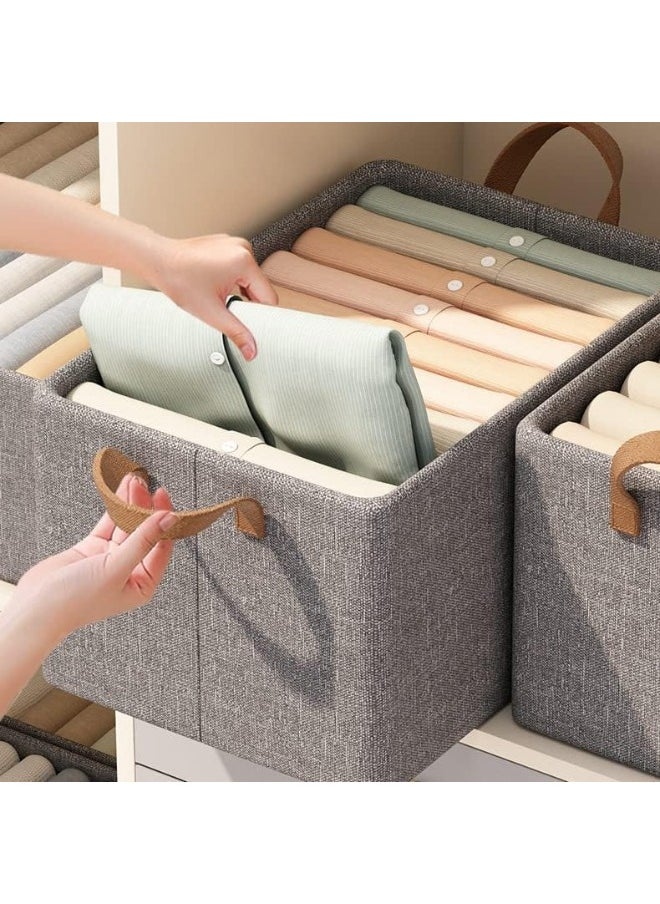 Generic Large Fabric Storage Baskets for Shelves, 47*27*18 cm Closet Storage Bins for Sturdy Foldable Storage Boxes for Organizing Clothing, Sheets, Toys, BooksShelves,Fabric Basket,Linen Closet Organizers  - Image 4