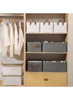 Generic Large Fabric Storage Baskets for Shelves, 47*27*18 cm Closet Storage Bins for Sturdy Foldable Storage Boxes for Organizing Clothing, Sheets, Toys, BooksShelves,Fabric Basket,Linen Closet Organizers  - Image 5