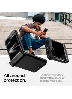 Spigen Tough Armor Pro for Samsung Galaxy Z Flip 6 Case Cover (2024) with Hinge Protection & Kickstand - Black  - Image 3