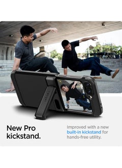 Spigen Tough Armor Pro for Samsung Galaxy Z Flip 6 Case Cover (2024) with Hinge Protection & Kickstand - Black  - Image 4