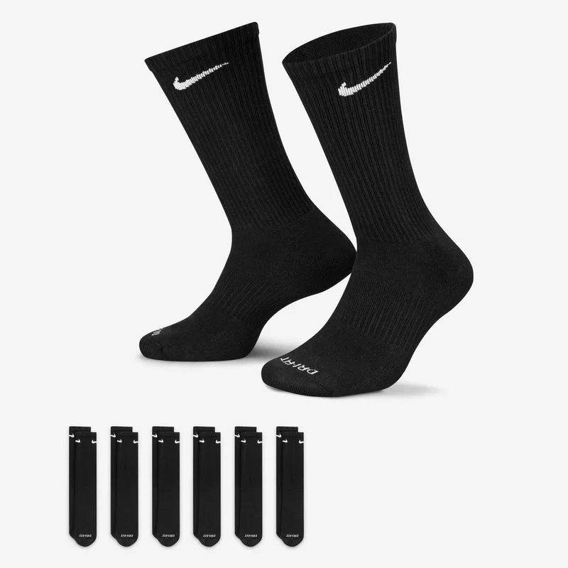 Men's Everyday Plus Cushioned Training Crew Socks (6 Pairs)