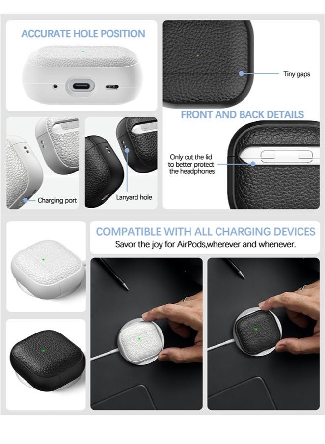 Case for AirPods 4 Case Cover with Keychain, TPU Case Soft Skin Silicone Protective for Apple AirPods 4th Generation Charging Case - Image 4