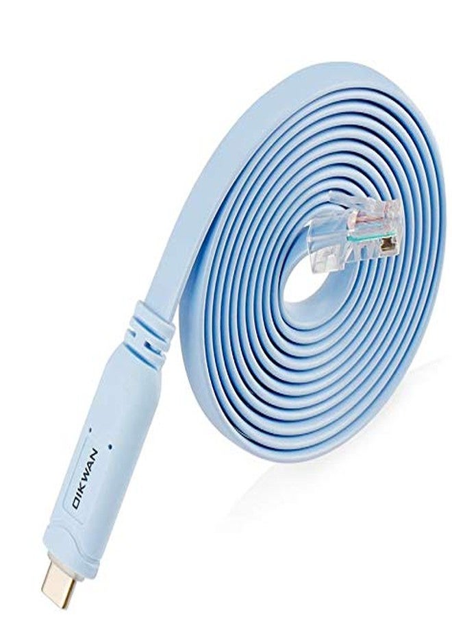 OIKWAN كابل وحدة تحكم USB-C من سيسكو، OIKWAN بطول 6 أقدام محول USB من النوع C إلى RJ45 ملحق أساسي لسيسكو، NETGEAR، Ubiquity، LINKSYS، TP-Link أجهزة التوجيه/المفاتيح لأجهزة اللابتوب - Image 1