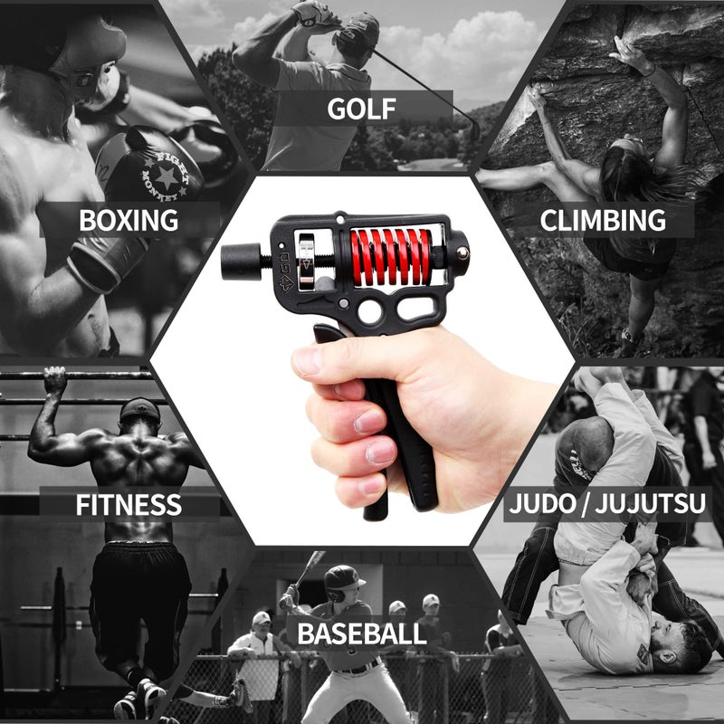 GD GRIP ULTRA 70 (44~154 lb) Hand Grip Strengthener, Adjustable Hand Strength Trainer Hand Gripper Wrist Forearm Trainer Arm wrestling Exerciser for Athlets - Image 5