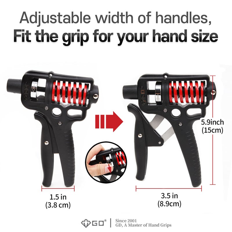 GD GRIP ULTRA 70 (44~154 lb) Hand Grip Strengthener, Adjustable Hand Strength Trainer Hand Gripper Wrist Forearm Trainer Arm wrestling Exerciser for Athlets - Image 3