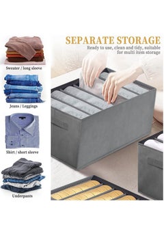 Generic Wardrobe & Drawer Clothes Organizer ( 6 Grids ) Foldable - Grey - One Piece  - Image 1