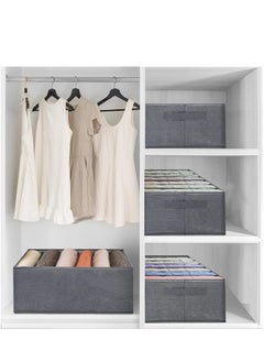 Generic Wardrobe & Drawer Clothes Organizer ( 6 Grids ) Foldable - Grey - One Piece  - Image 2