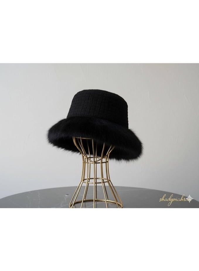 Winter hat for women made of fur,  bucket hat, soft warm fur. - Image 2