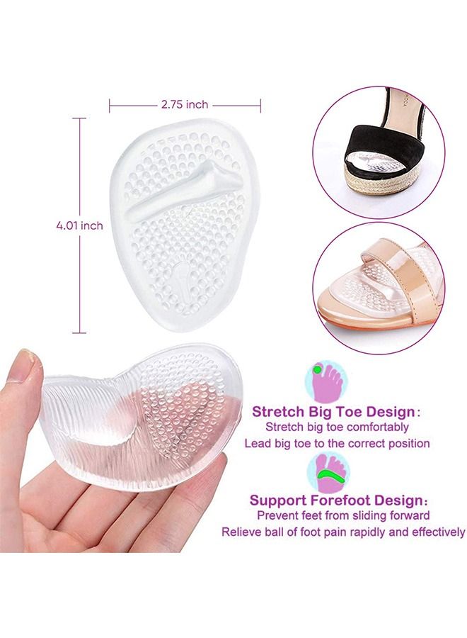 6 Pairs Heel Cushion Inserts and Metatarsal Pads for Women, 3 Pairs Heel Grips and 3 Pairs Ball of Foot Cushions, Silicone Shoe Pads Insoles for High Heels