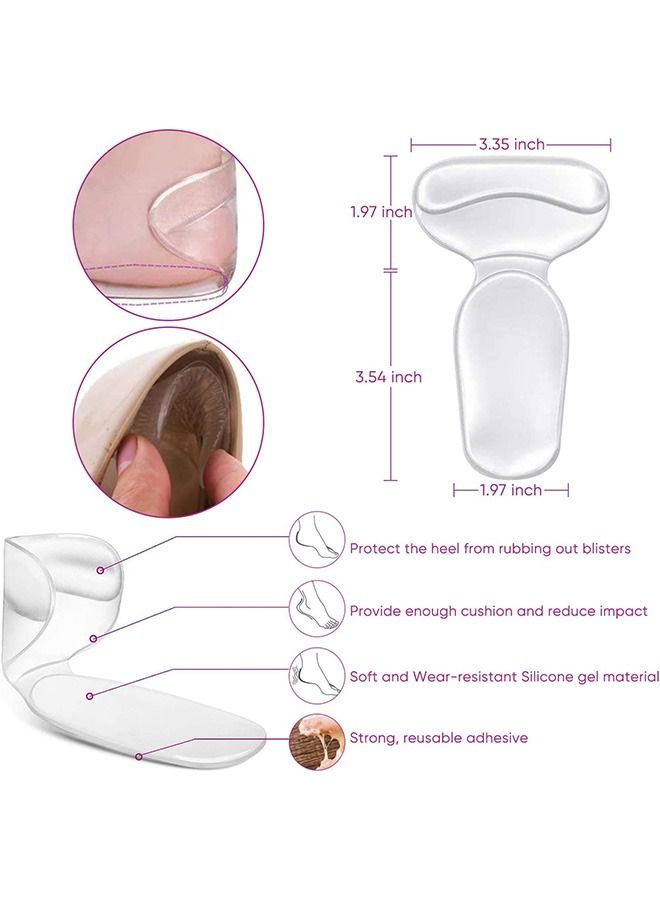 6 Pairs Heel Cushion Inserts and Metatarsal Pads for Women, 3 Pairs Heel Grips and 3 Pairs Ball of Foot Cushions, Silicone Shoe Pads Insoles for High Heels