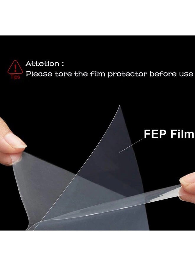 LANKEGU 5 قطع فيلم FEP 290x210x0.15 مم، فيلم إفراج FEP لطابعات 3D ELEGOO ساتورن 2، ساتورن 8K، سونيك مايتي 8K، فوتون M3 بريميوم 10.1 بوصة LCD ريزن - Image 4