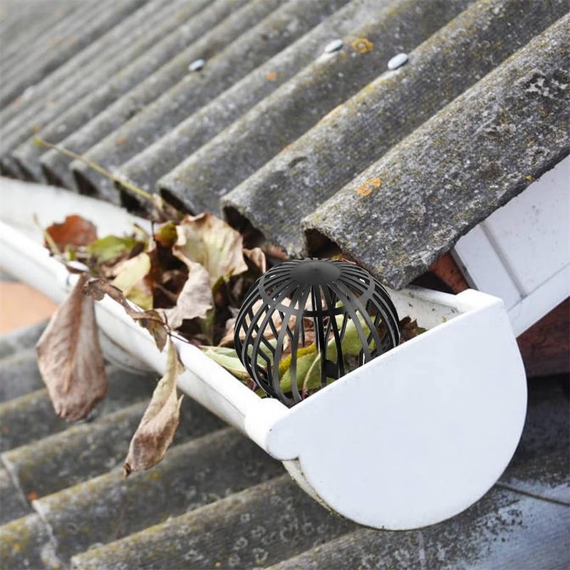 Luckam Plastic Gutter Guards, Downpipe Adjustable Filters, 4 Pcs Flexible Protectors, Drainpipe Covers to Stops Leaves Debris Moss Mud, Prevent Drain Blockages - Image 3