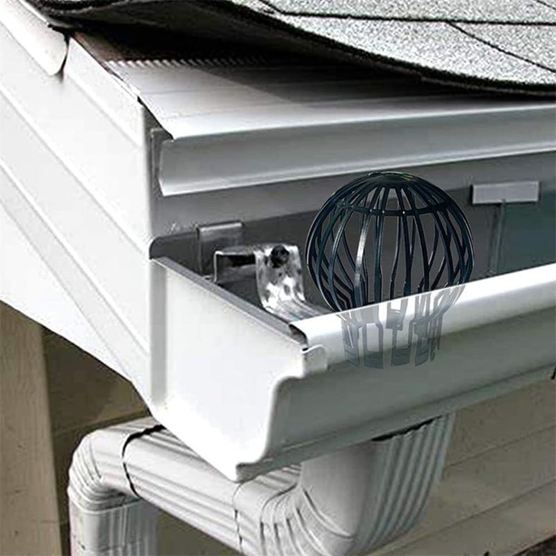 Luckam Plastic Gutter Guards, Downpipe Adjustable Filters, 4 Pcs Flexible Protectors, Drainpipe Covers to Stops Leaves Debris Moss Mud, Prevent Drain Blockages - Image 2