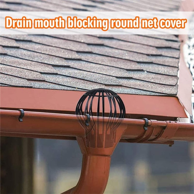 Luckam Plastic Gutter Guards, Downpipe Adjustable Filters, 4 Pcs Flexible Protectors, Drainpipe Covers to Stops Leaves Debris Moss Mud, Prevent Drain Blockages - Image 5