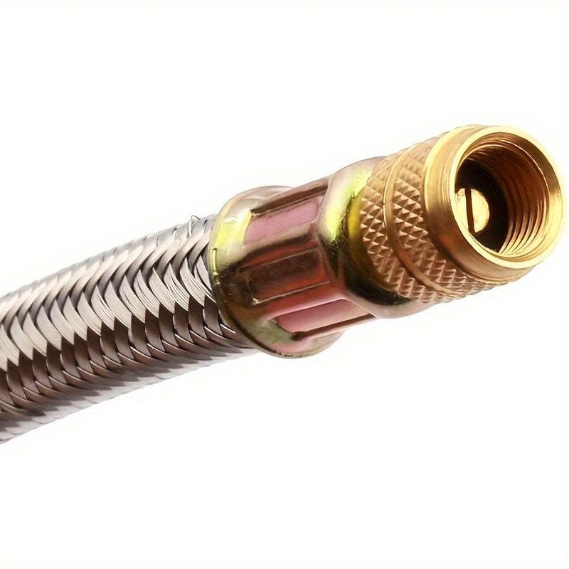 Silver Braided Hose 180Mm Set of 2 for Car Truck RV Trailer - Image 5
